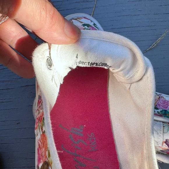 Blowfish girls floral slip on shoes size 4 - Picture 3 of 5